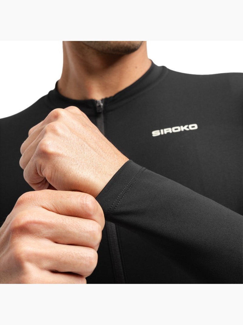 Maglia ciclismo gravel a maniche lunghe uomo ciclismo uomo gm6 rideout Nero - Kiabi