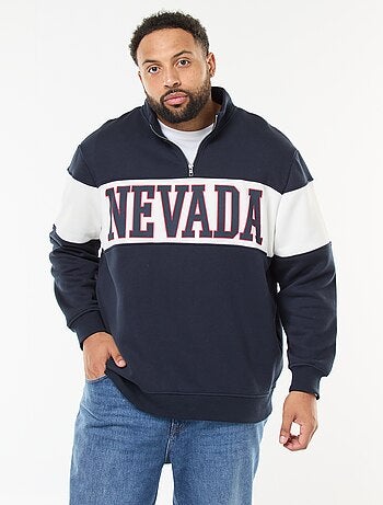 Maglione con collo a camionista stile colorblock in felpa