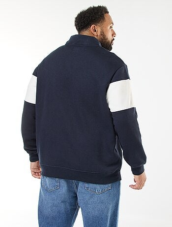 Maglione con collo a camionista stile colorblock in felpa