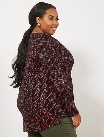 Maglia collo alla tunisina con stampa - Kiabi