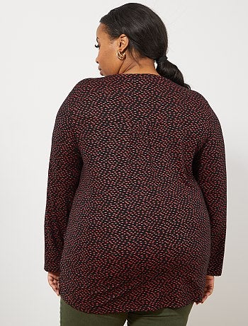 Maglia collo alla tunisina con stampa - Kiabi