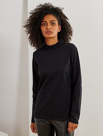 Maglia collo montante a pois - Kiabi