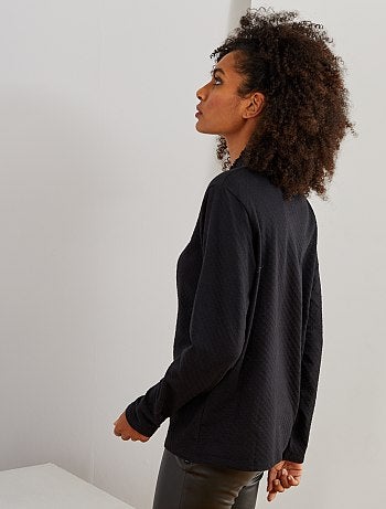 Maglia collo montante a pois - Kiabi