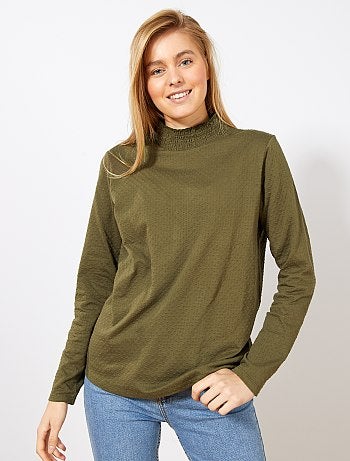 Maglia collo montante a pois - Kiabi