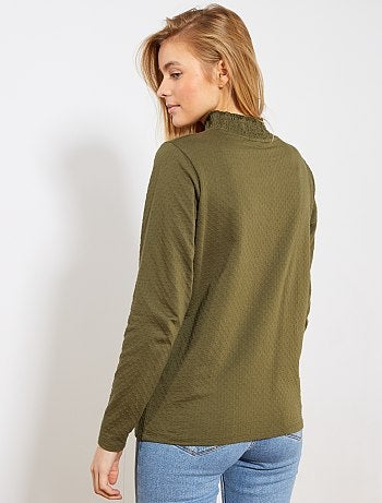 Maglia collo montante a pois - Kiabi