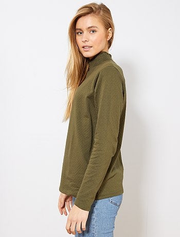 Maglia collo montante a pois - Kiabi