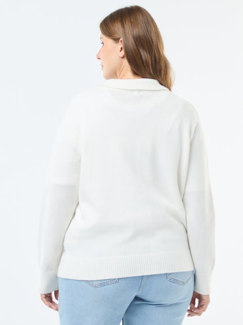 Maglia collo polo con bottoni gioiello - Kiabi