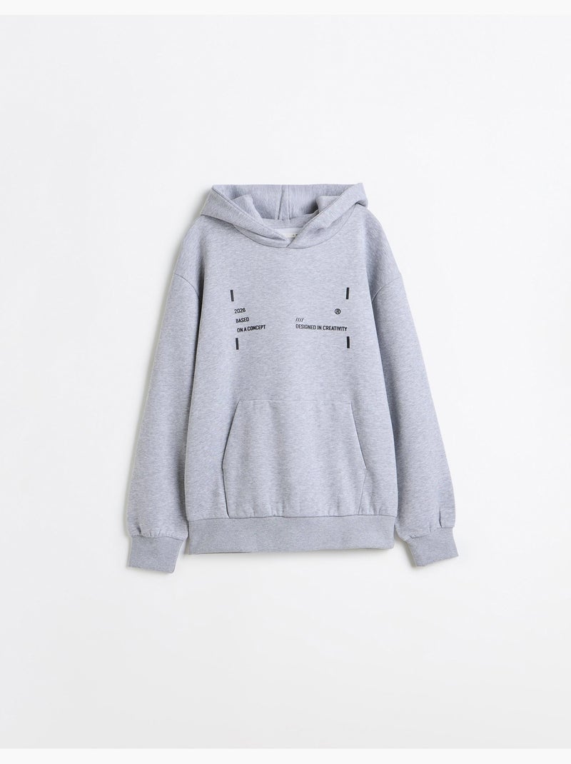 Maglia con cappuccio, mo fashion Grigio - Kiabi
