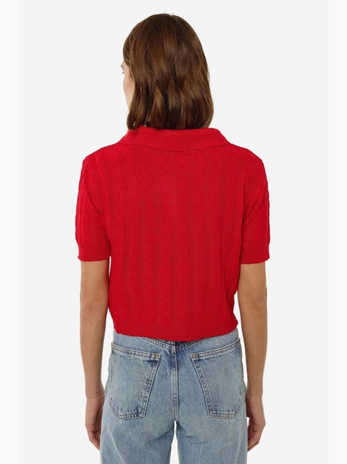 Maglia con colletto a camicia e motivo a treccia per capelli hiccup - Kiabi Maglia con colletto a camicia e motivo a treccia per capelli hiccup - Kiabi