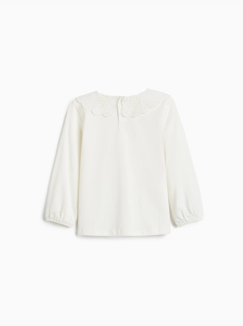 Maglia con colletto peter pan, mo fashion Bianco - Kiabi