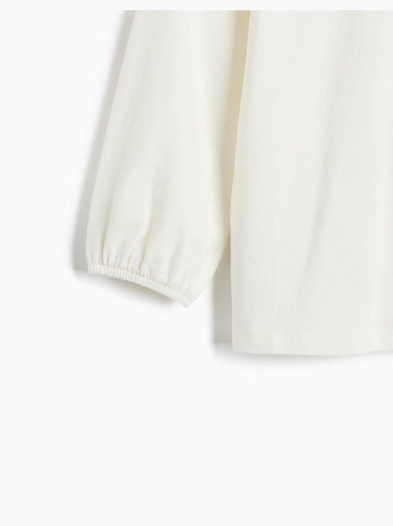 Maglia con colletto peter pan, mo fashion Bianco - Kiabi