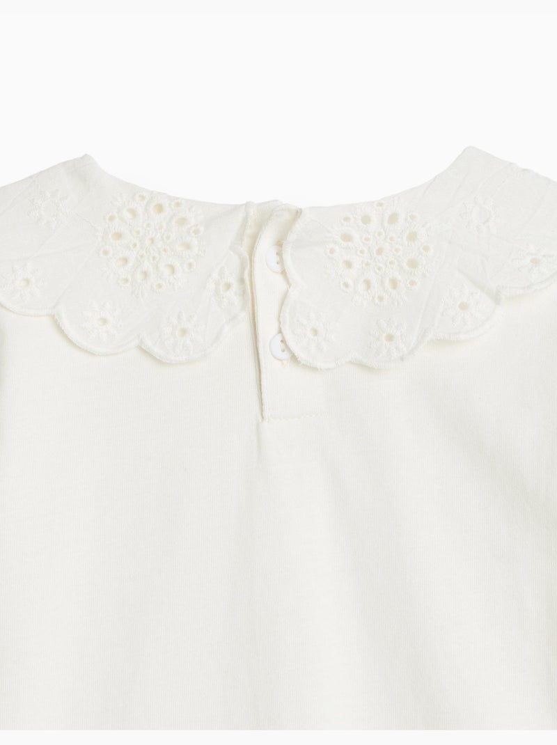 Maglia con colletto peter pan, mo fashion Bianco - Kiabi