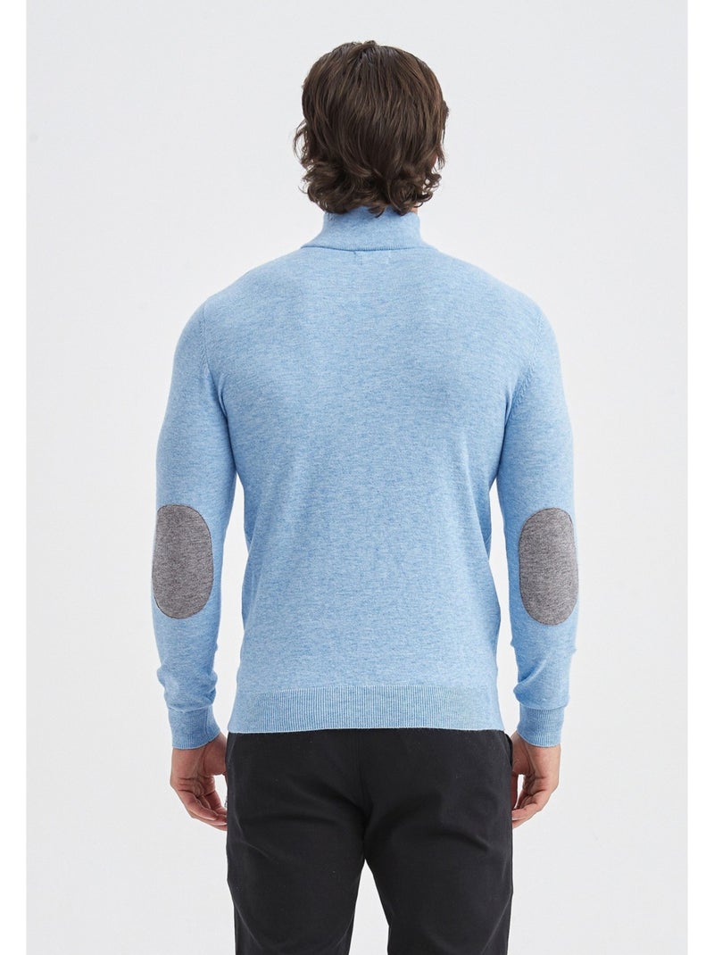 Maglia con collo a imbuto Kebello Blu cielo - Kiabi