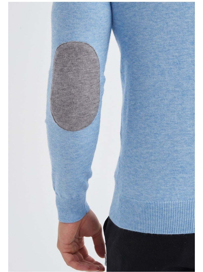 Maglia con collo a imbuto Kebello Blu cielo - Kiabi