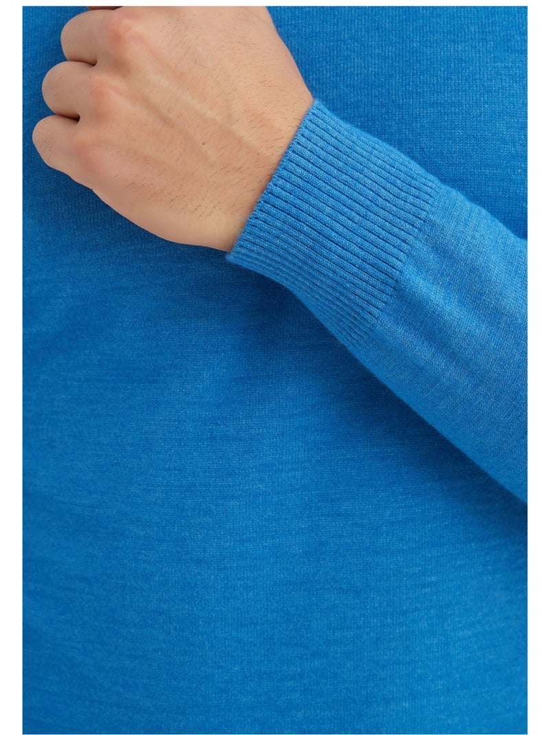 Maglia con collo a imbuto Kebello Blu - Kiabi