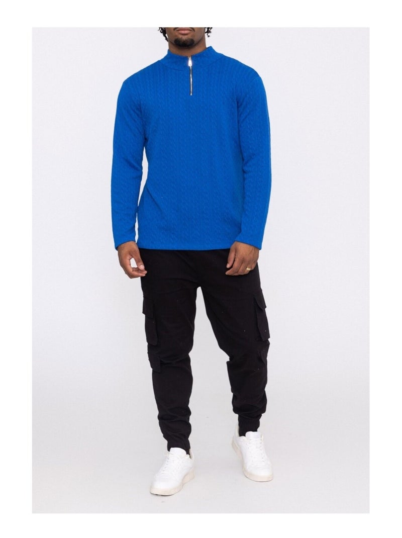 Maglia con collo a imbuto Kebello Blu - Kiabi