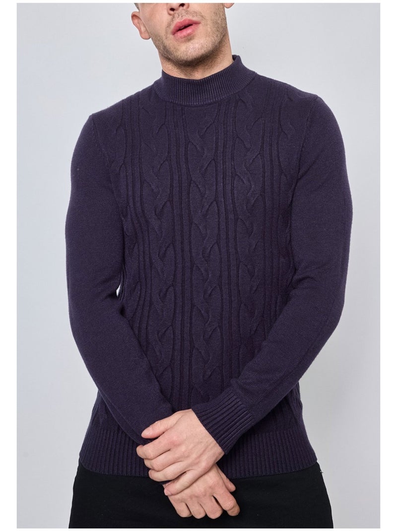 Maglia con collo a imbuto Kebello Blu marino - Kiabi