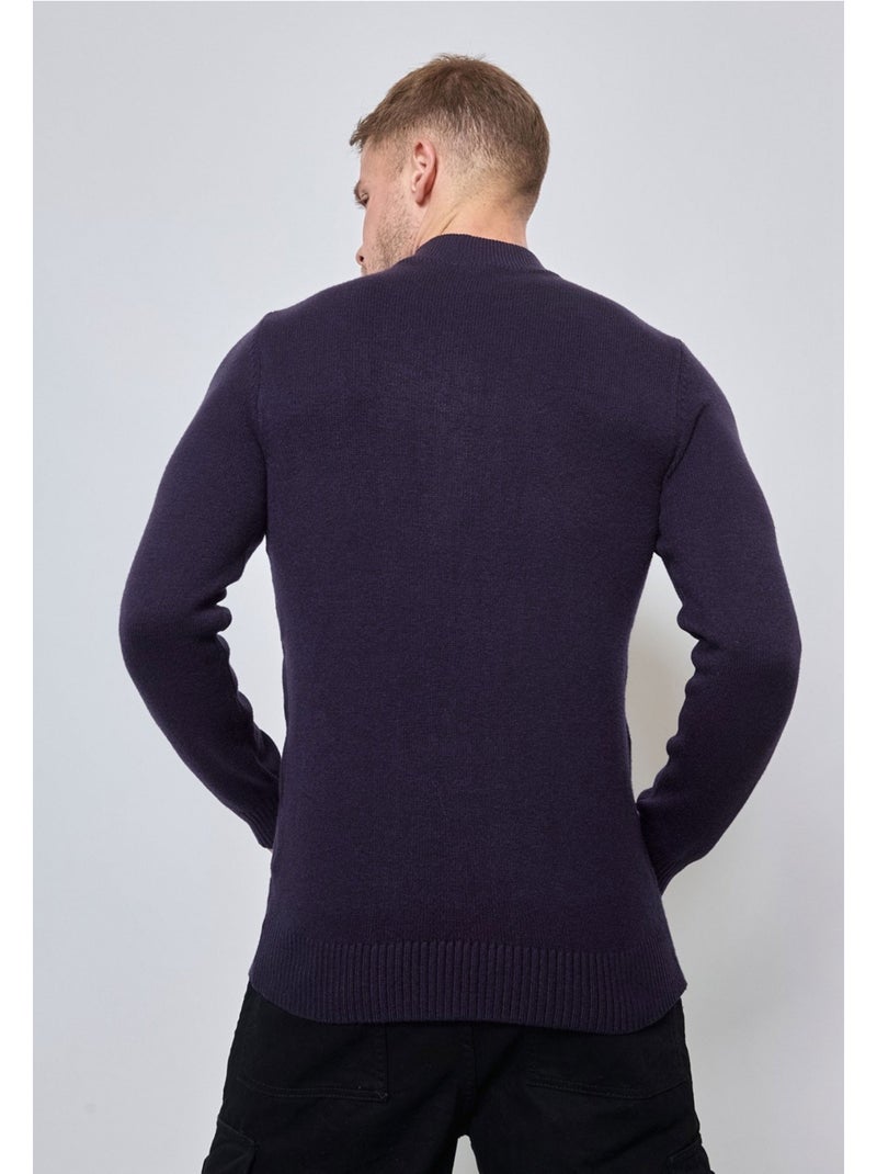 Maglia con collo a imbuto Kebello Blu marino - Kiabi