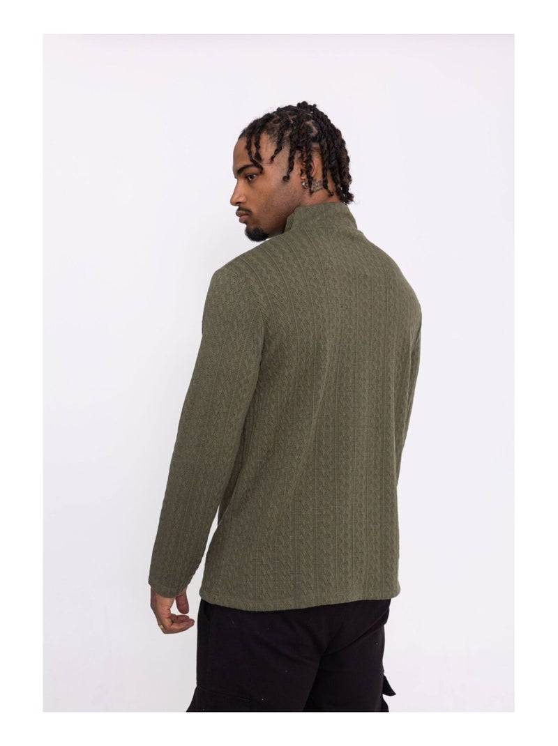Maglia con collo a imbuto Kebello Cachi - Kiabi