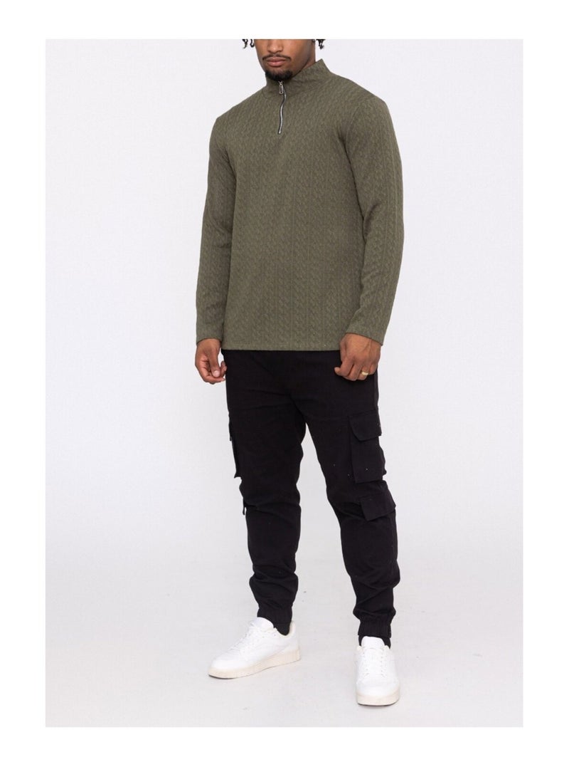 Maglia con collo a imbuto Kebello Cachi - Kiabi