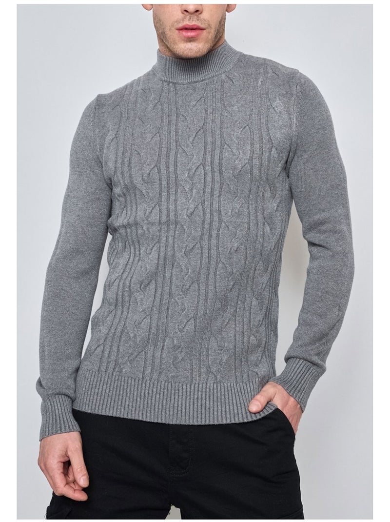 Maglia con collo a imbuto Kebello Grigio - Kiabi