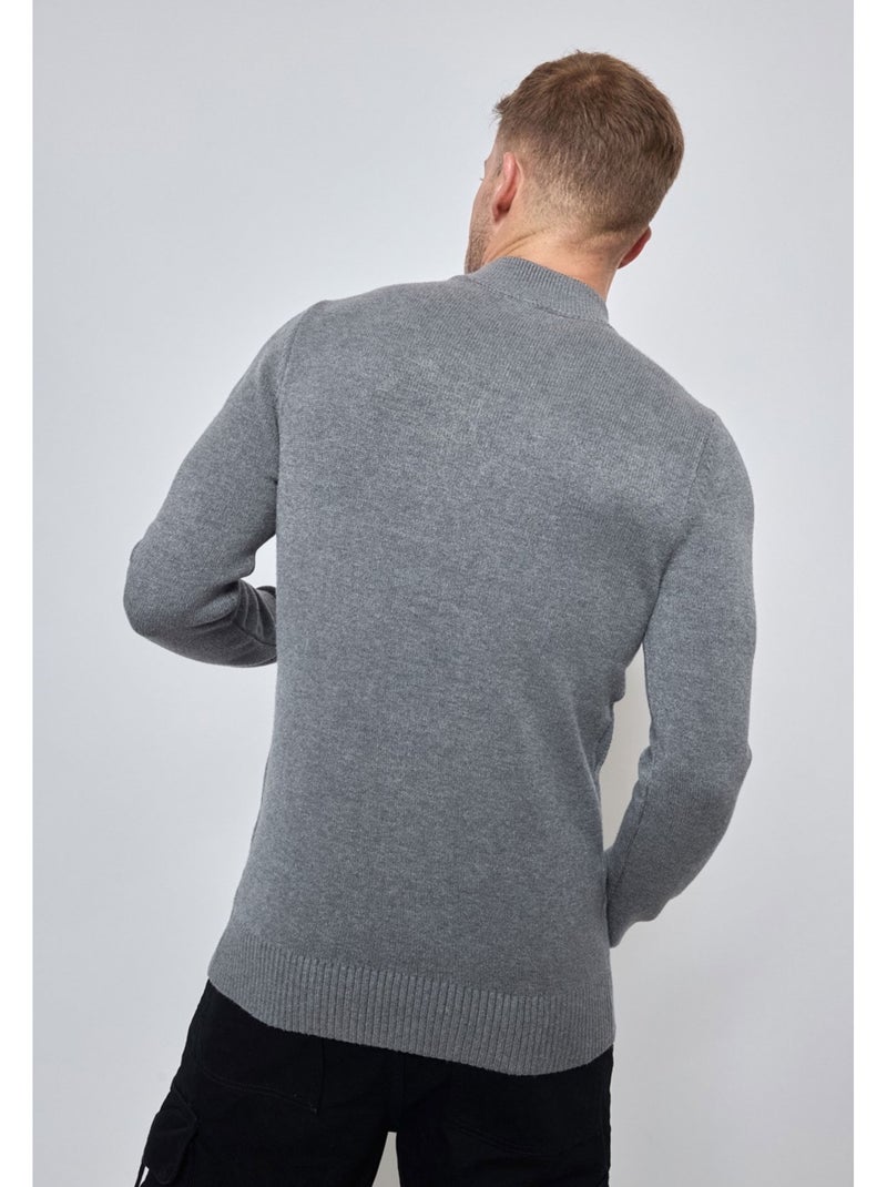 Maglia con collo a imbuto Kebello Grigio - Kiabi