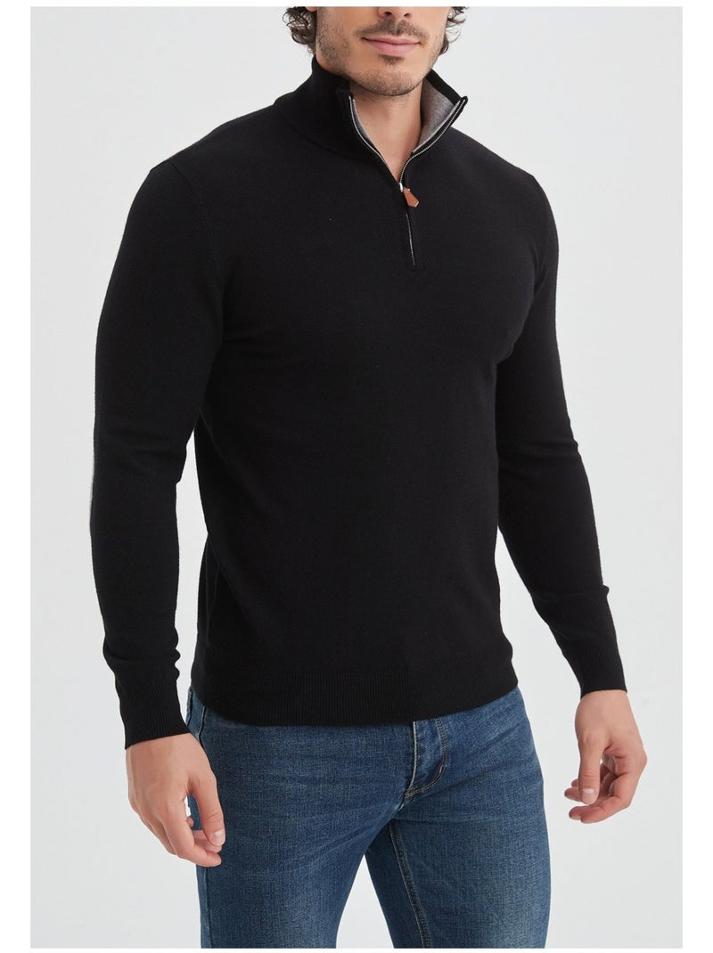 Maglia con collo a imbuto Kebello Nero Nero - Kiabi