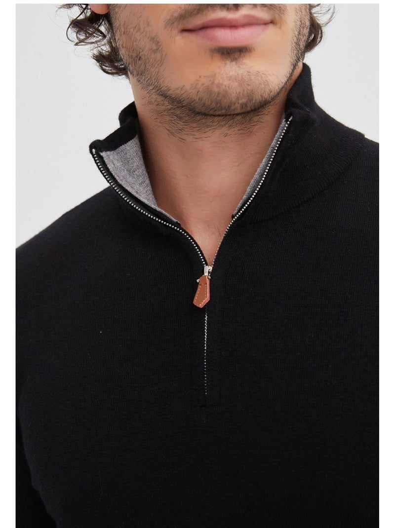Maglia con collo a imbuto Kebello Nero Nero - Kiabi