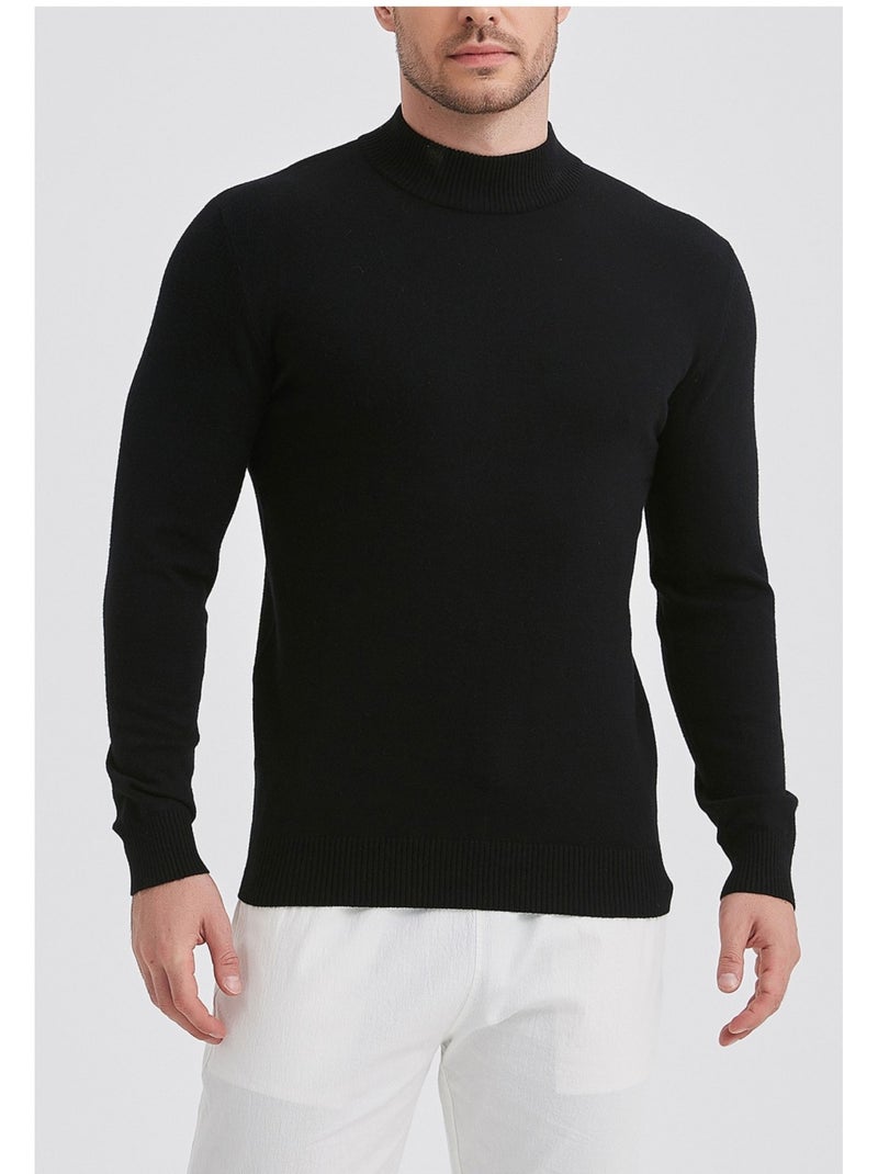 Maglia con collo a imbuto Kebello Nero Nero - Kiabi
