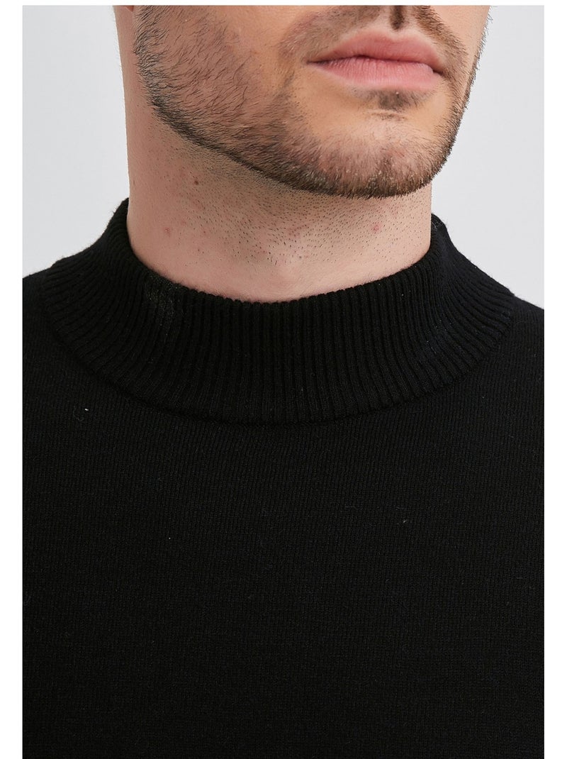 Maglia con collo a imbuto Kebello Nero Nero - Kiabi
