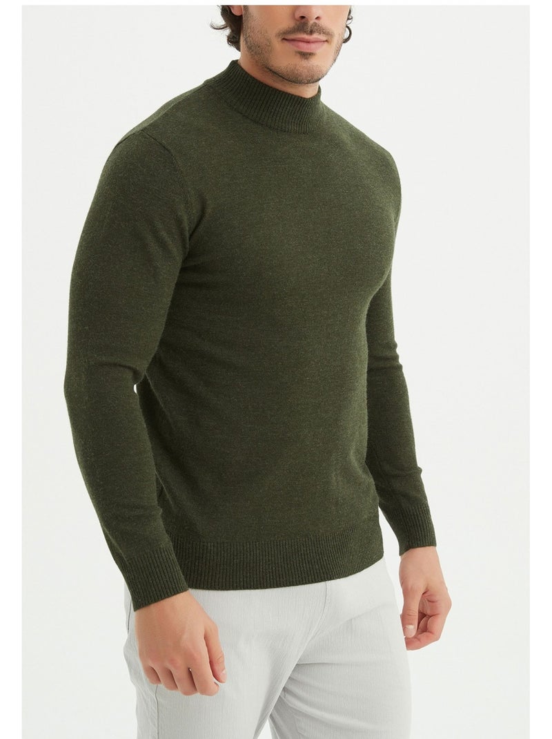 Maglia con collo a imbuto Kebello Verde - Kiabi