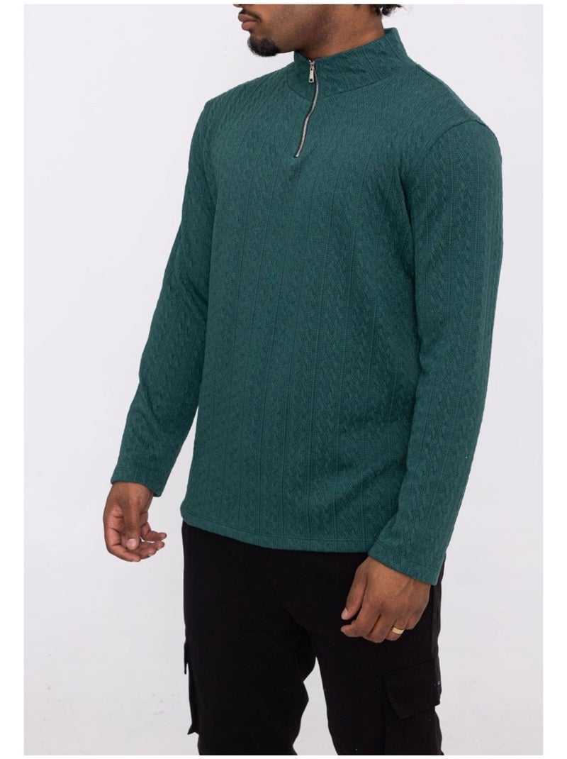 Maglia con collo a imbuto Kebello Verde - Kiabi