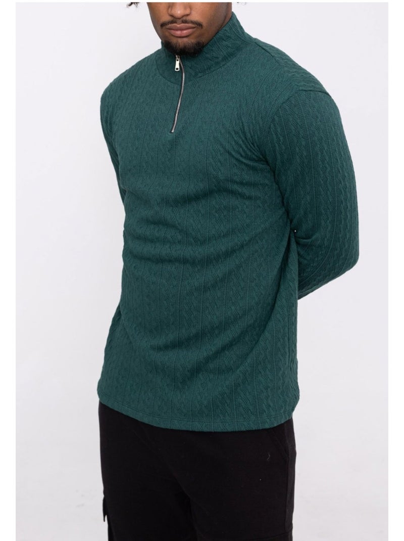 Maglia con collo a imbuto Kebello Verde - Kiabi