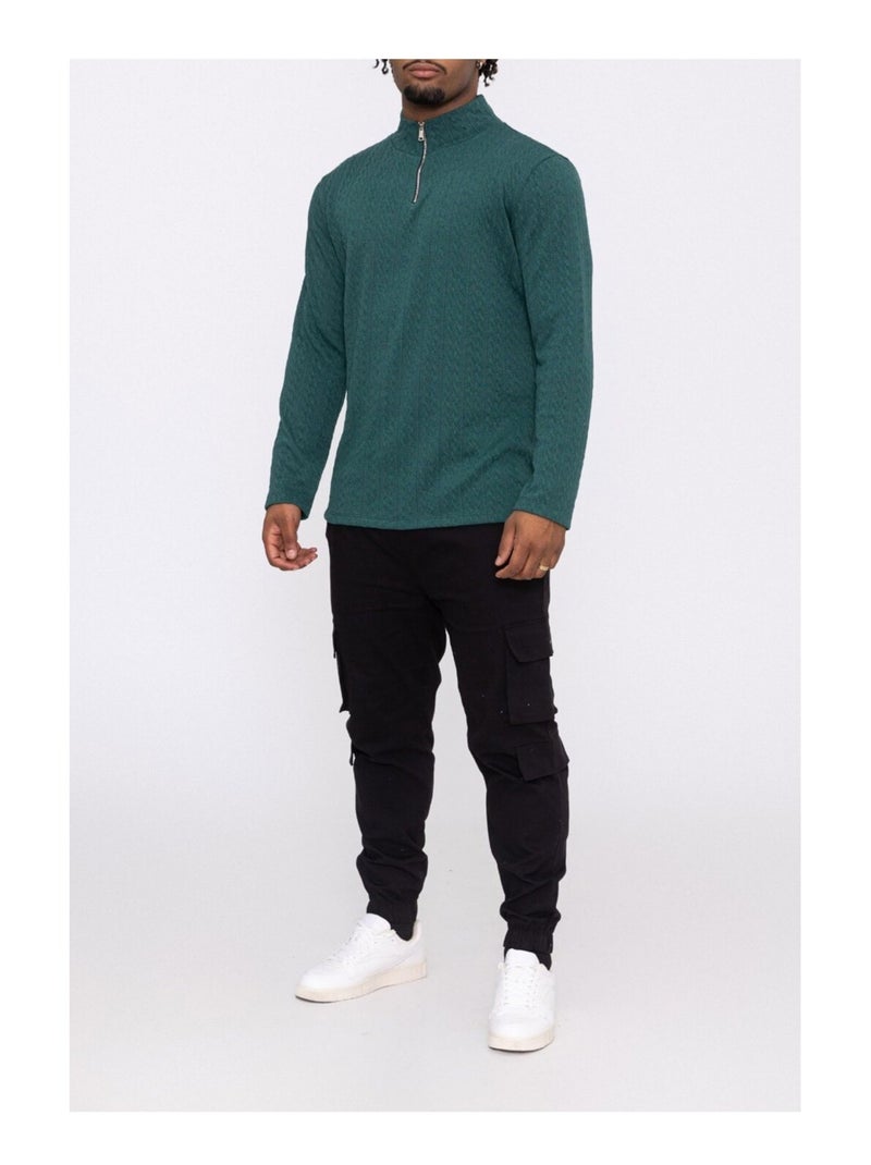 Maglia con collo a imbuto Kebello Verde - Kiabi