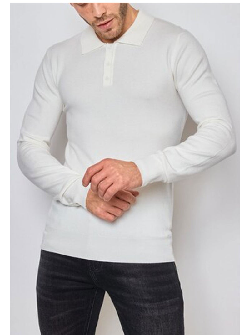 Maglia con collo a polo Kebello Bianco - Kiabi