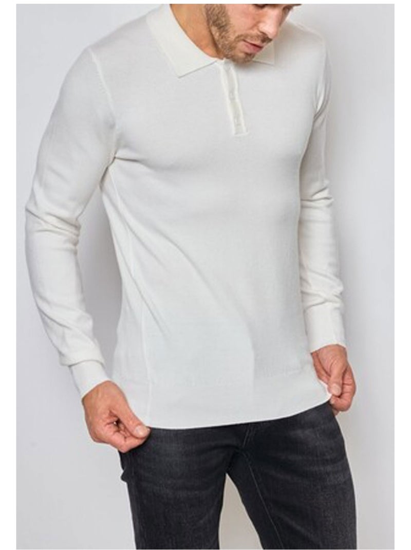 Maglia con collo a polo Kebello Bianco - Kiabi