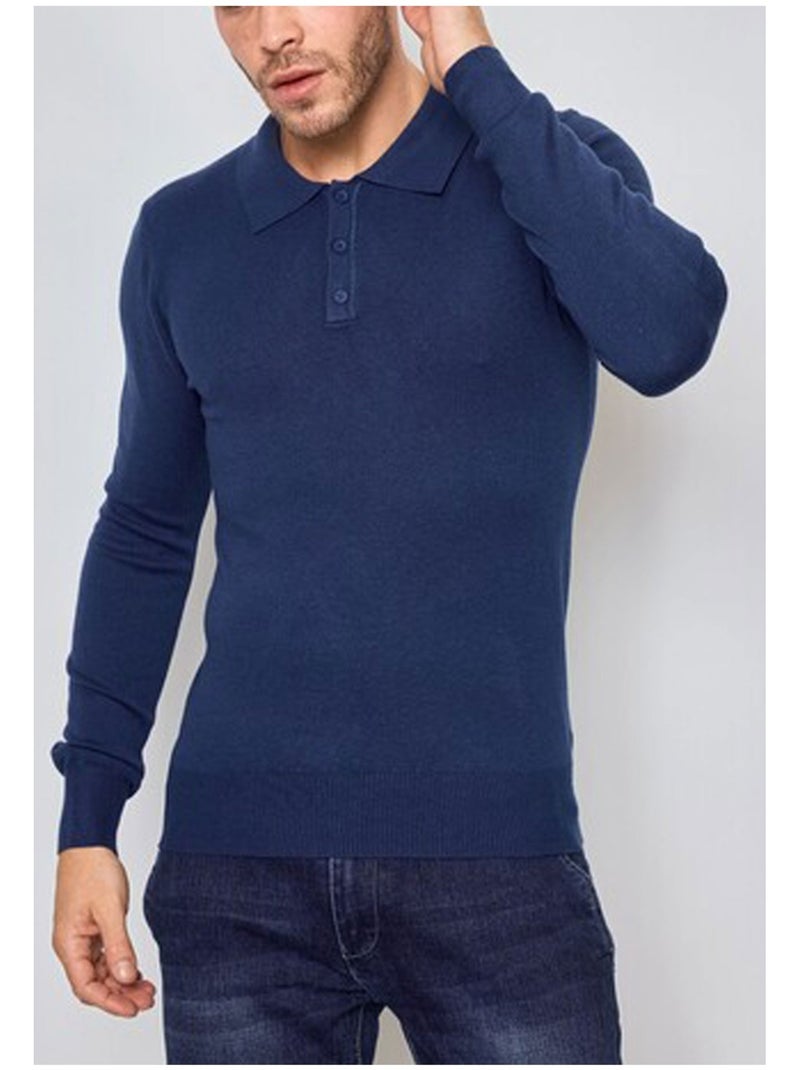 Maglia con collo a polo Kebello Blu - Kiabi