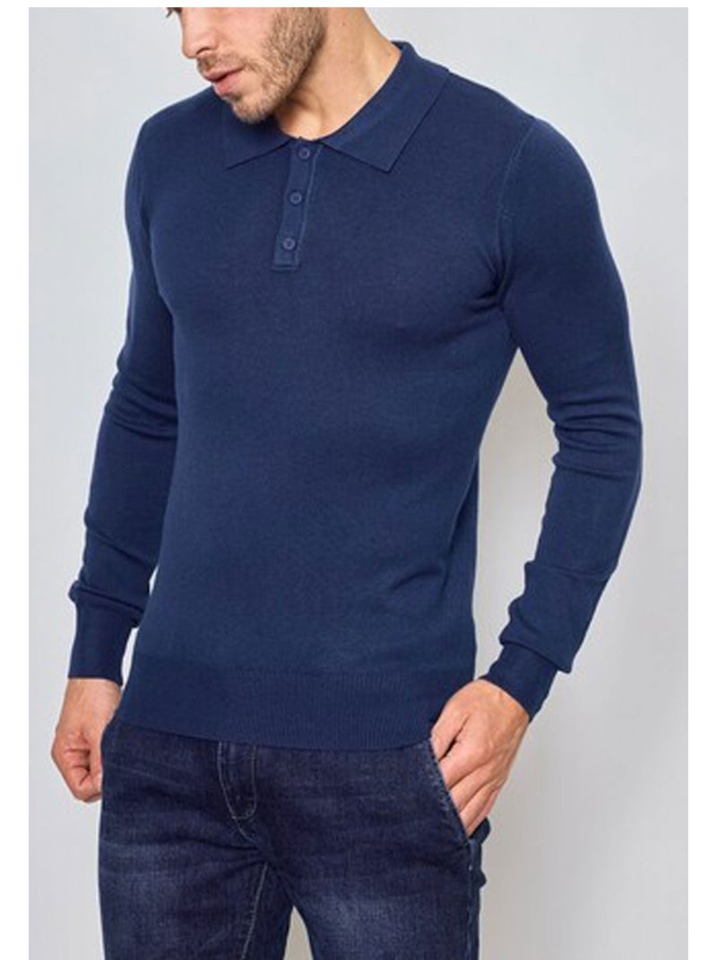 Maglia con collo a polo Kebello Blu - Kiabi