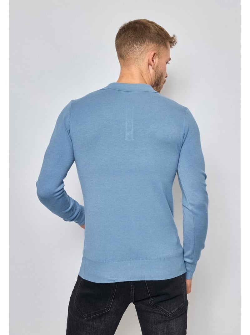 Maglia con collo a polo Kebello Blu cielo - Kiabi