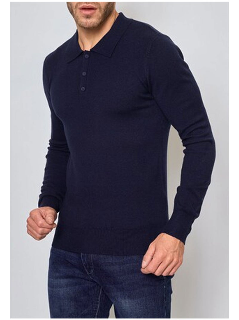 Maglia con collo a polo Kebello Blu marino - Kiabi