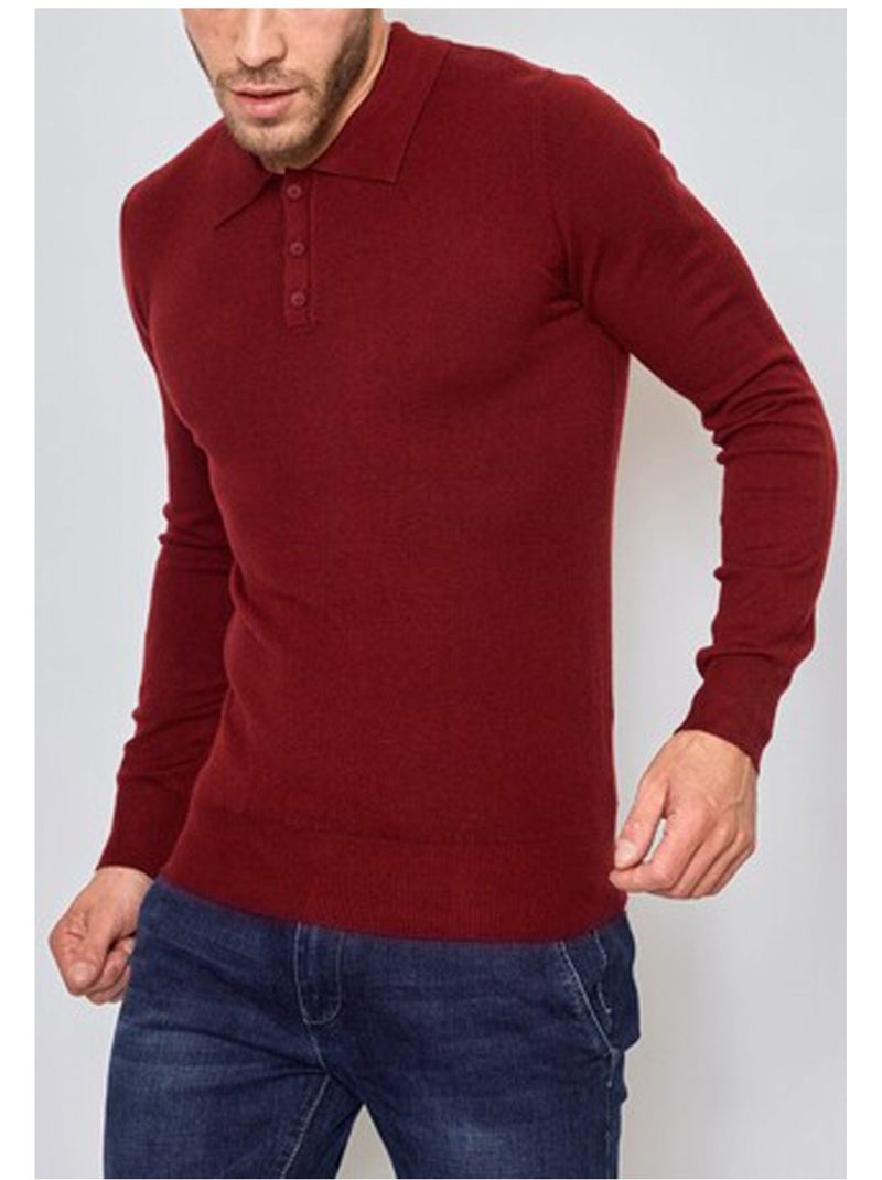 Maglia con collo a polo Kebello Bordeaux - Kiabi