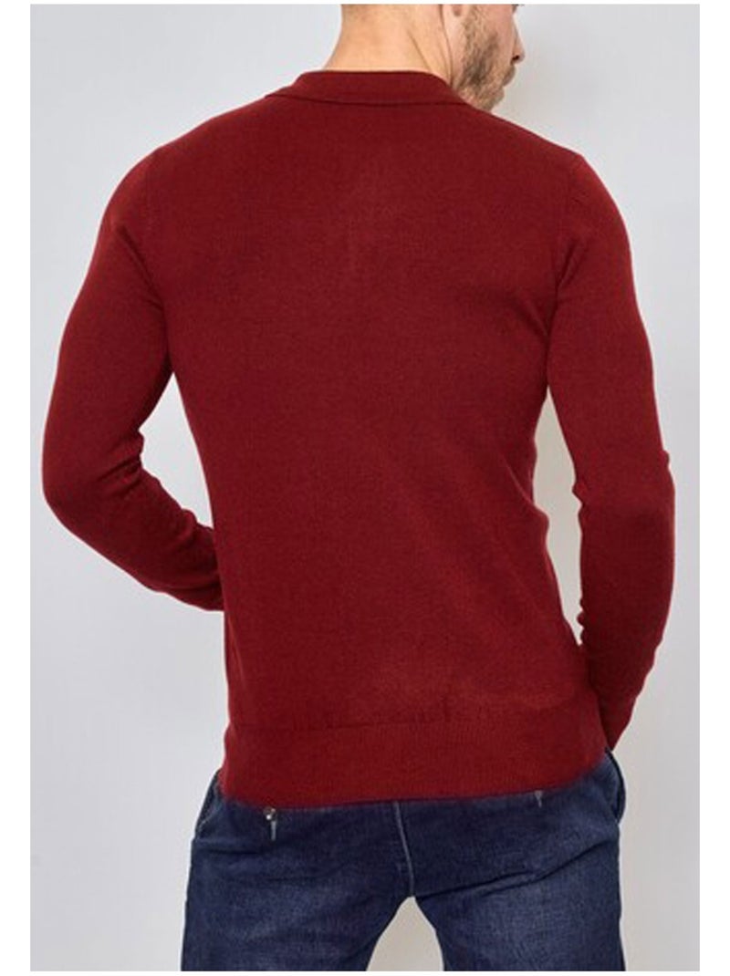 Maglia con collo a polo Kebello Bordeaux - Kiabi