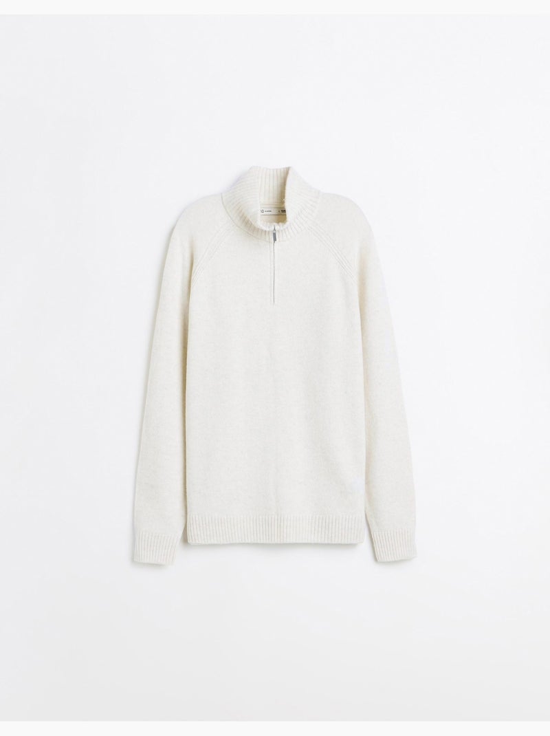 Maglia con misto lana, mo fashion Ecru - Kiabi