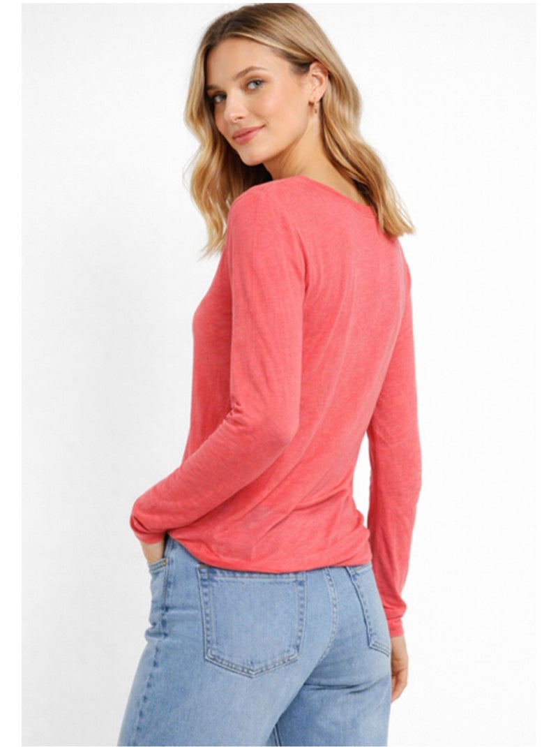 Maglia con scollo a V Kebello Arancione - Kiabi
