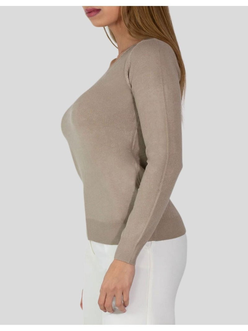 Maglia con scollo a V Kebello Beige - Kiabi