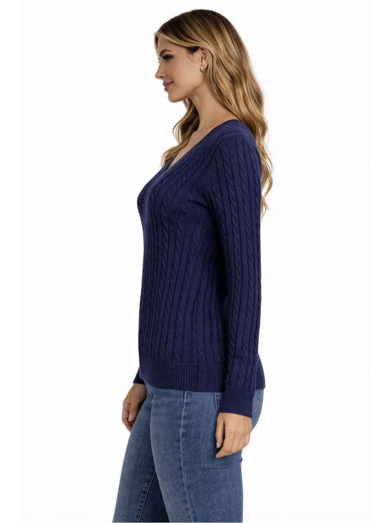Maglia con scollo a V Kebello Blu marino - Kiabi