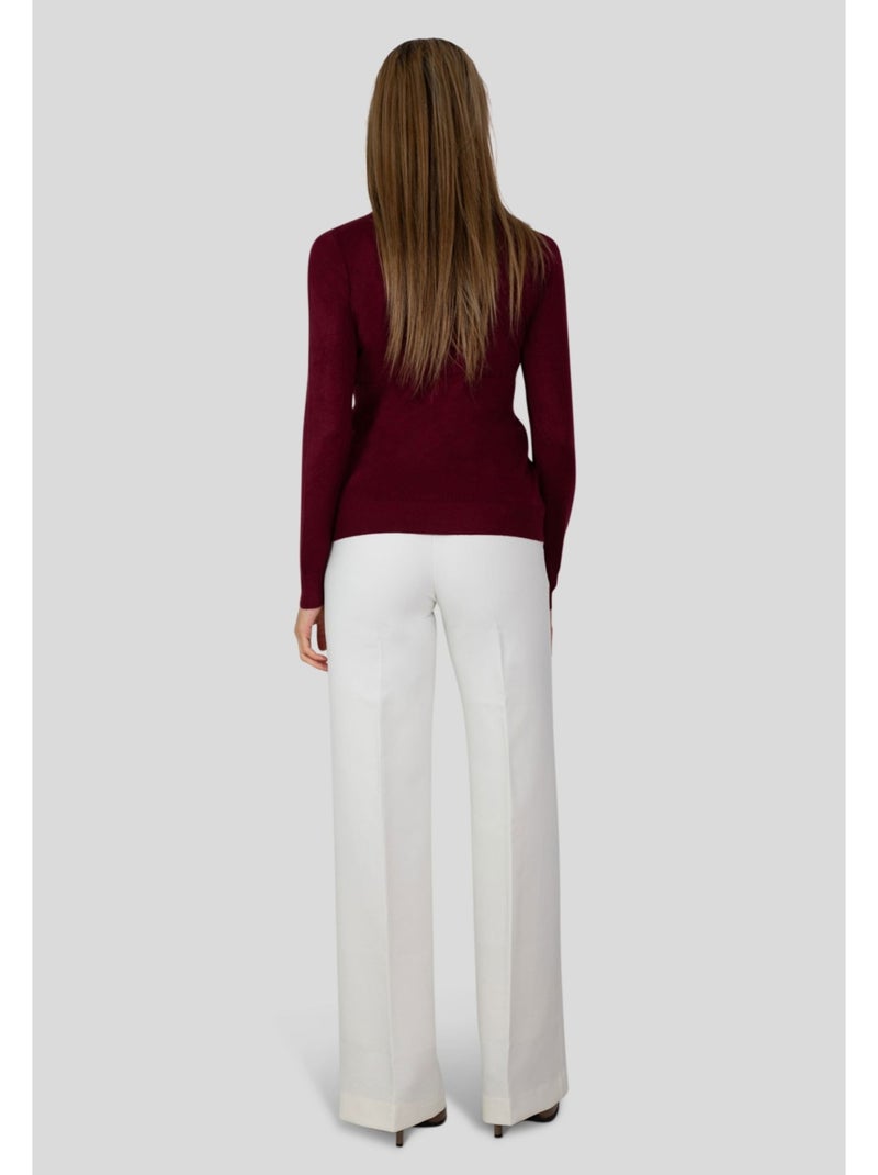 Maglia con scollo a V Kebello Bordeaux - Kiabi