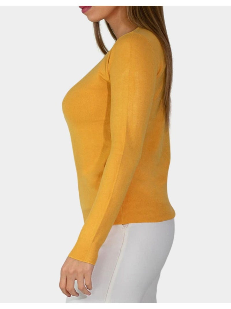 Maglia con scollo a V Kebello Giallo - Kiabi