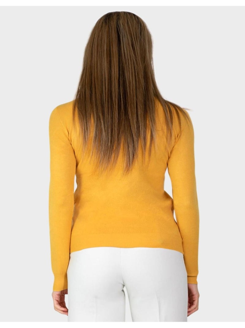 Maglia con scollo a V Kebello Giallo - Kiabi