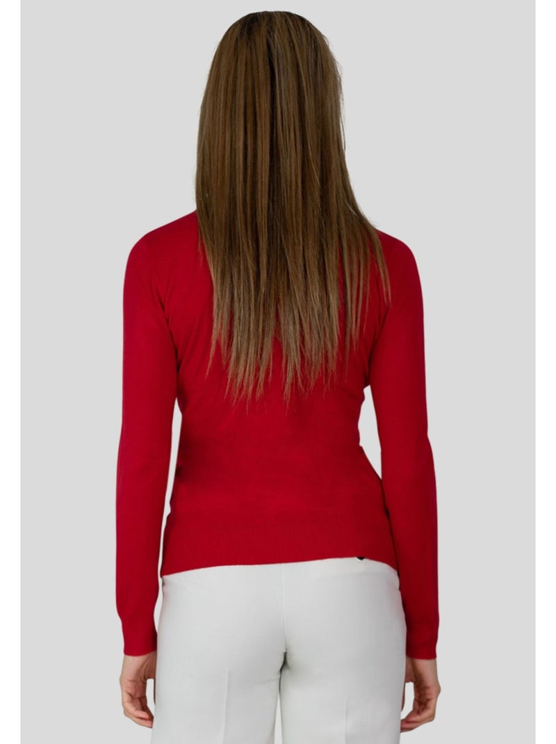Maglia con scollo a V Kebello Rosso - Kiabi